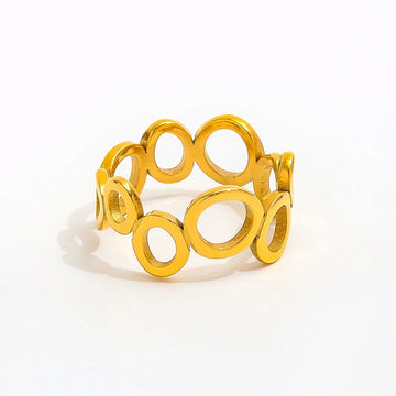 Circle Interlocking Ring 18K Guldbelagt | muun studios | Køb online hos Moster D – Hurtig levering