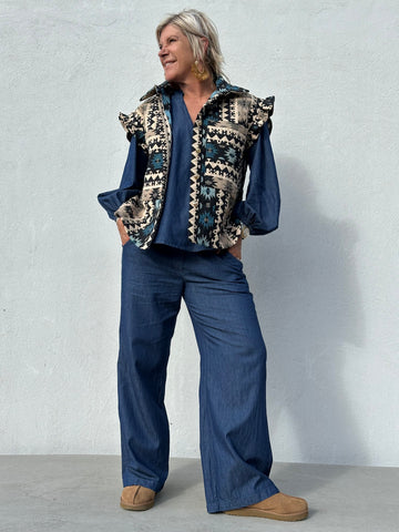 Gaspar Toronto Waistcoat - Blue