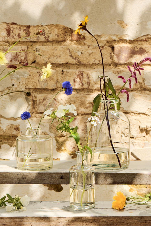 Ib Laursen Anna Vase klart glas m/hals - Mellem