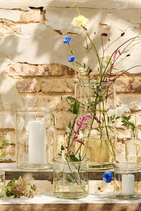 Ib Laursen Hannah Potte Klart Cylinderformet Glas - H: 10 cm, Ø: 10 cm