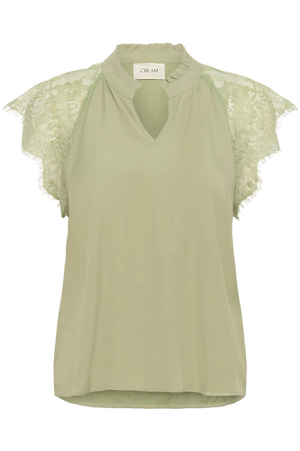 Cream Nola Lace Blouse - Tea