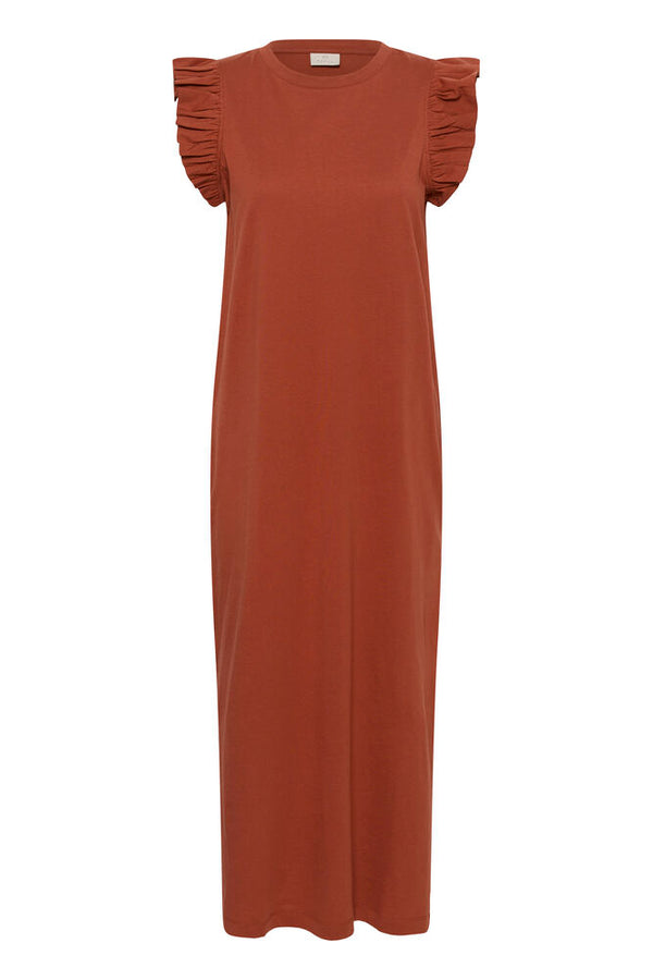Kaffe Celina Flounce Dress - Henna