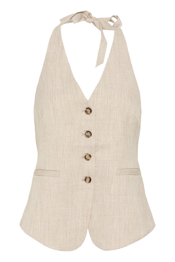 Kaffe Omila Waistcoat - Feather Grey Melange