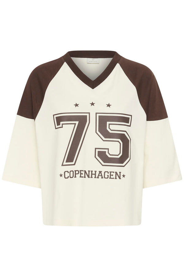Kaffe Philine T-shirt - Turtledove/Coffee Bean