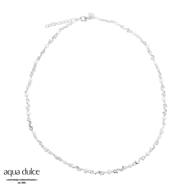 Aqua Dulce Rhumba Pearl Halskæde - Sølv