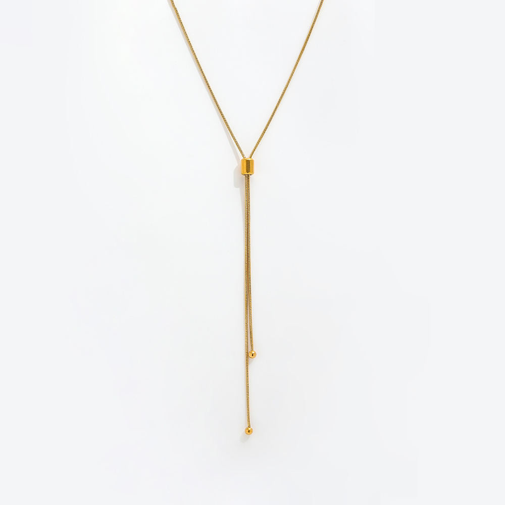 Snake Chain Justerbar Halskæde 18K Guldbelagt | muun studios | Køb online hos Moster D – Hurtig levering