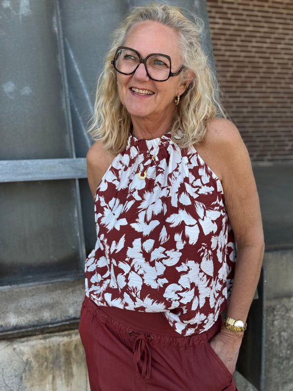 Kaffe Evie Top - Henna Chalk Flower