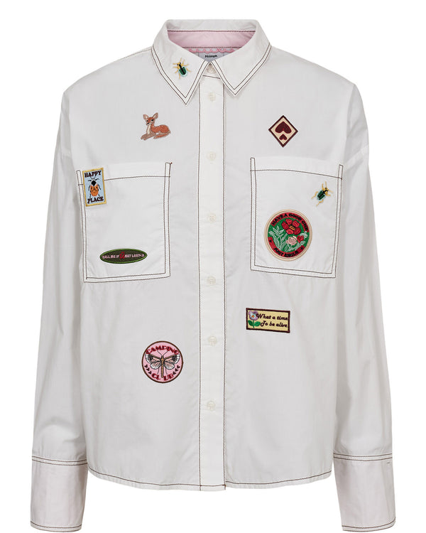 Nümph Badge Shirt - Bright White