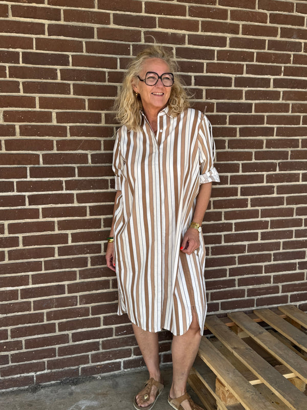 Costa Mani Towel Long Shirt - Combo Stripe