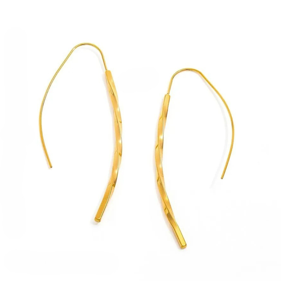 Geometriske Twisted Øreringe 18K Guldbelagt | muun studios | Køb online hos Moster D – Hurtig levering