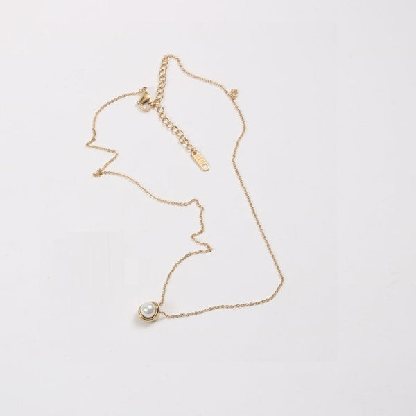 muun studios Emmie Pearl Necklace – 18K Gold Plated Necklace 18K Gold Plated