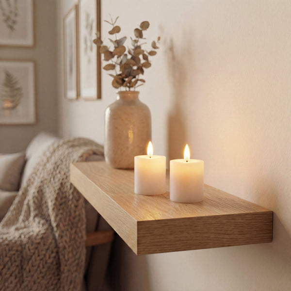Små LED Bloklys - 2-Pak Hvid - Nordic Flame