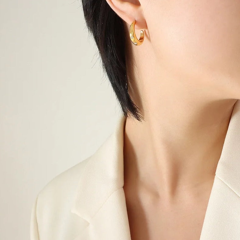 Stjerne Zirkon Øreringe 18k Guldbelagt | muun studios | Køb online hos Moster D – Hurtig levering