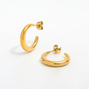Sleek Hoops Ørering 18K Guldbelagt | muun studios | Køb online hos Moster D – Hurtig levering