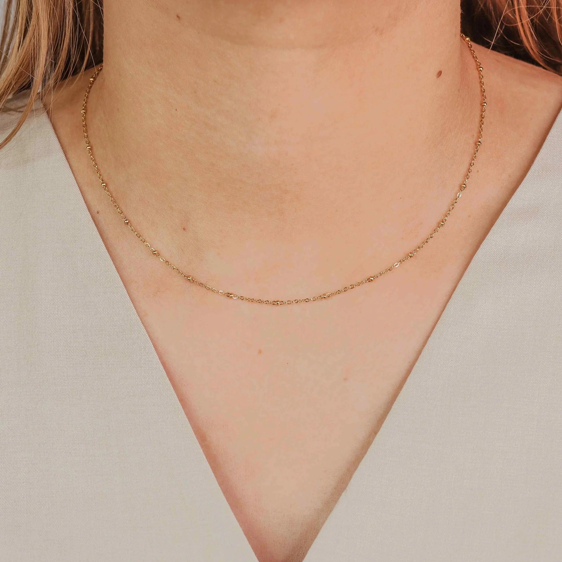 Bead Halskæde 18K Guldbelagt | muun studios | Køb online hos Moster D – Hurtig levering