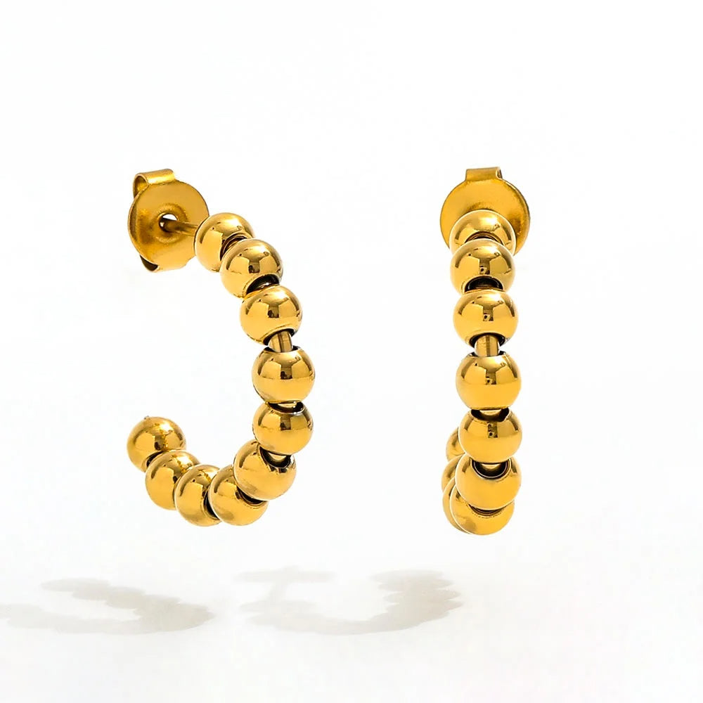 Bead Ørestikkere 18K Guldbelagt | muun studios | Køb online hos Moster D – Hurtig levering