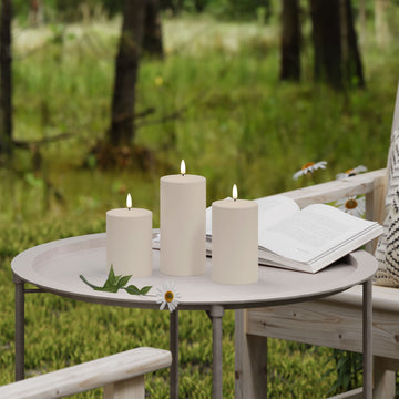 Udendørs 3-Pak Deluxe LED-lys inkl fjernbetjening - Sandfavet