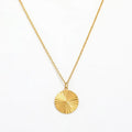 Sun Burst Rund Halskæde 18K Guldbelagt | muun studios | Køb online hos Moster D – Hurtig levering