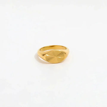 Sun Signet Oval Ring 18K Guldbelagt | muun studios | Køb online hos Moster D – Hurtig levering