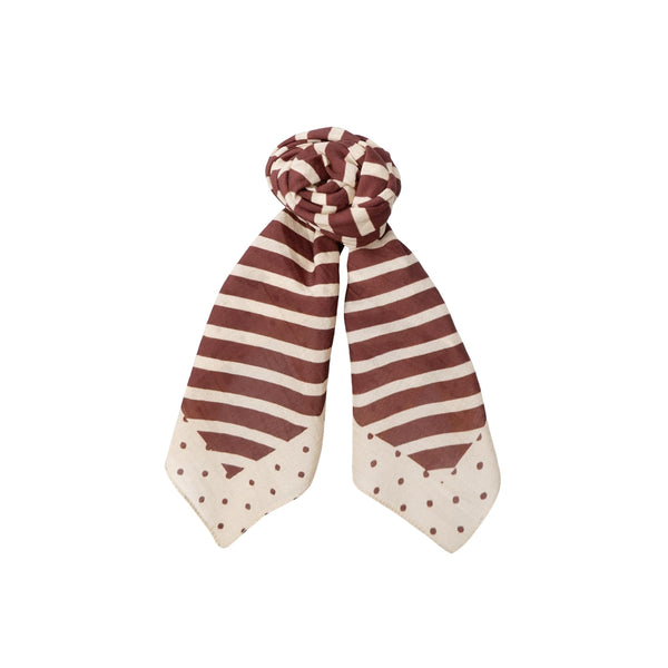 Black Colour Cheri Mini Scarf - Coffee