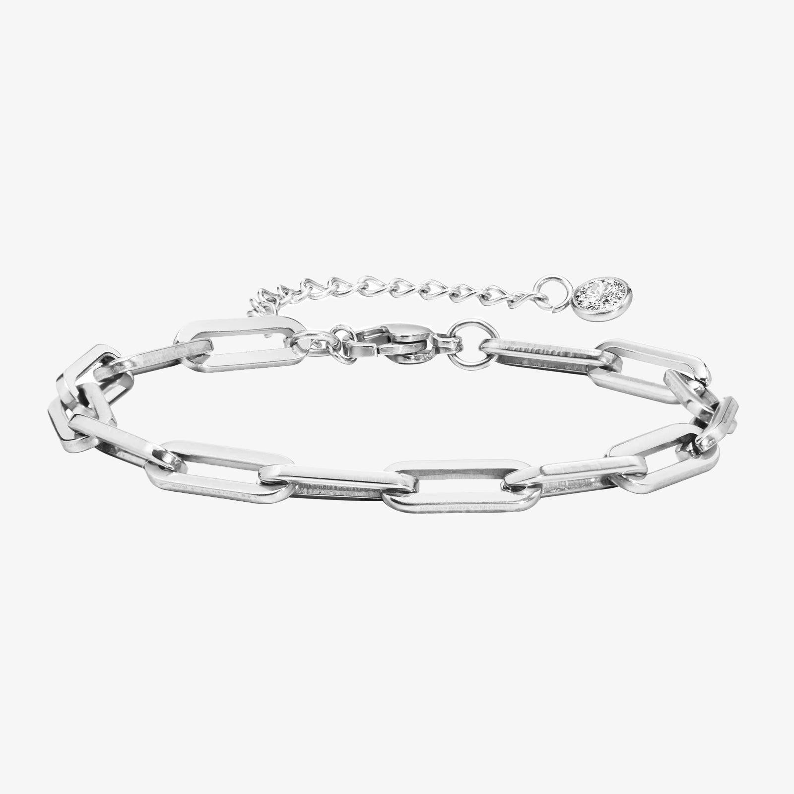 Zirconia Paperclip Armbånd 18K Guldbelagt | muun studios | Køb online hos Moster D – Hurtig levering