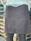 Kaffe Rachel Suede Skirt - Black Coffee