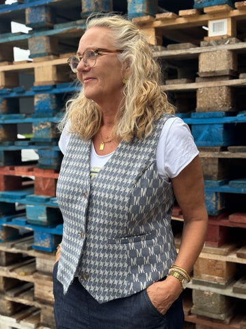 Costa Mani Watson Vest - Denim Letters