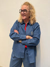 Costa Mani Foxglove Shirt - Denim Stripe