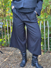 Kaffe Gabby Culotte Pants - Dark Grey Melange