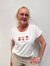 Cream Lumilla T-shirt - Red Lips