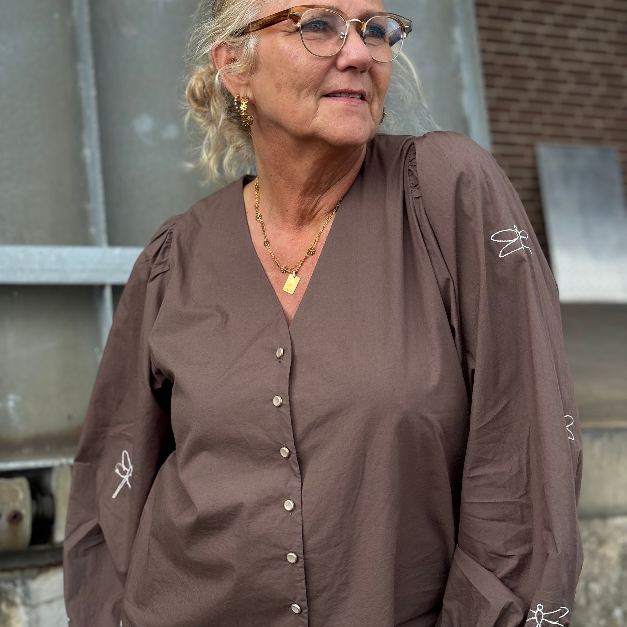 Gaspar Valencia Poplin Shirt - Brown