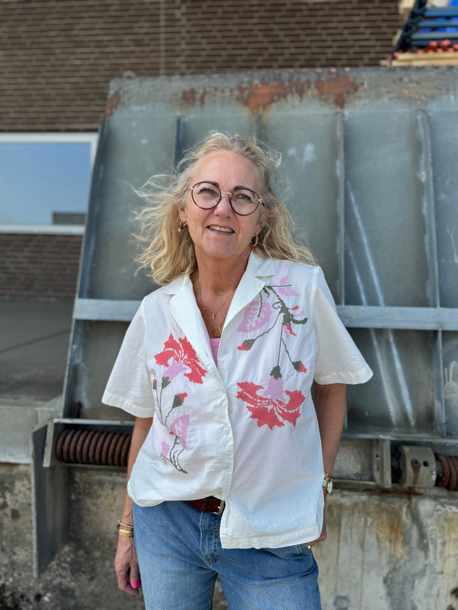 Culture Alvild Olena SS Shirt - Spring Gardenia