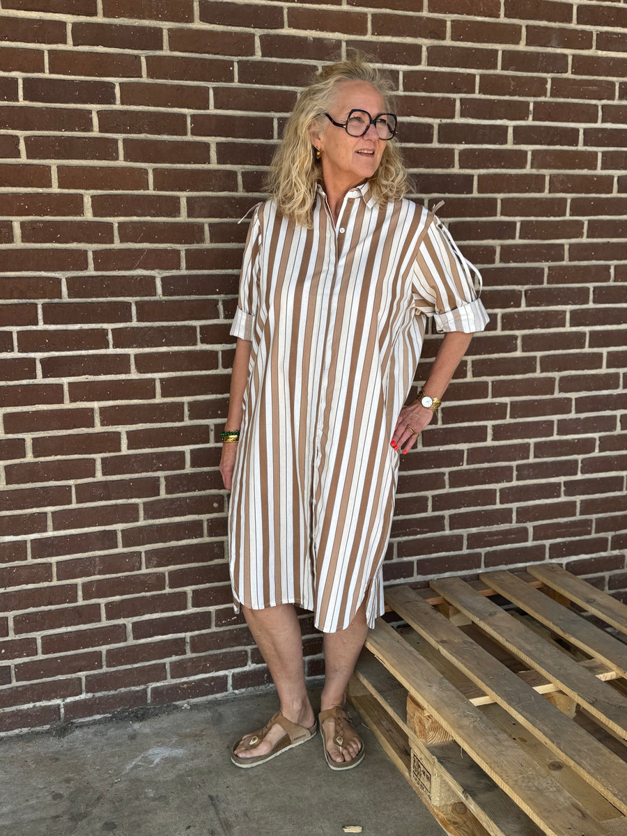 Costa Mani Towel Long Shirt - Combo Stripe