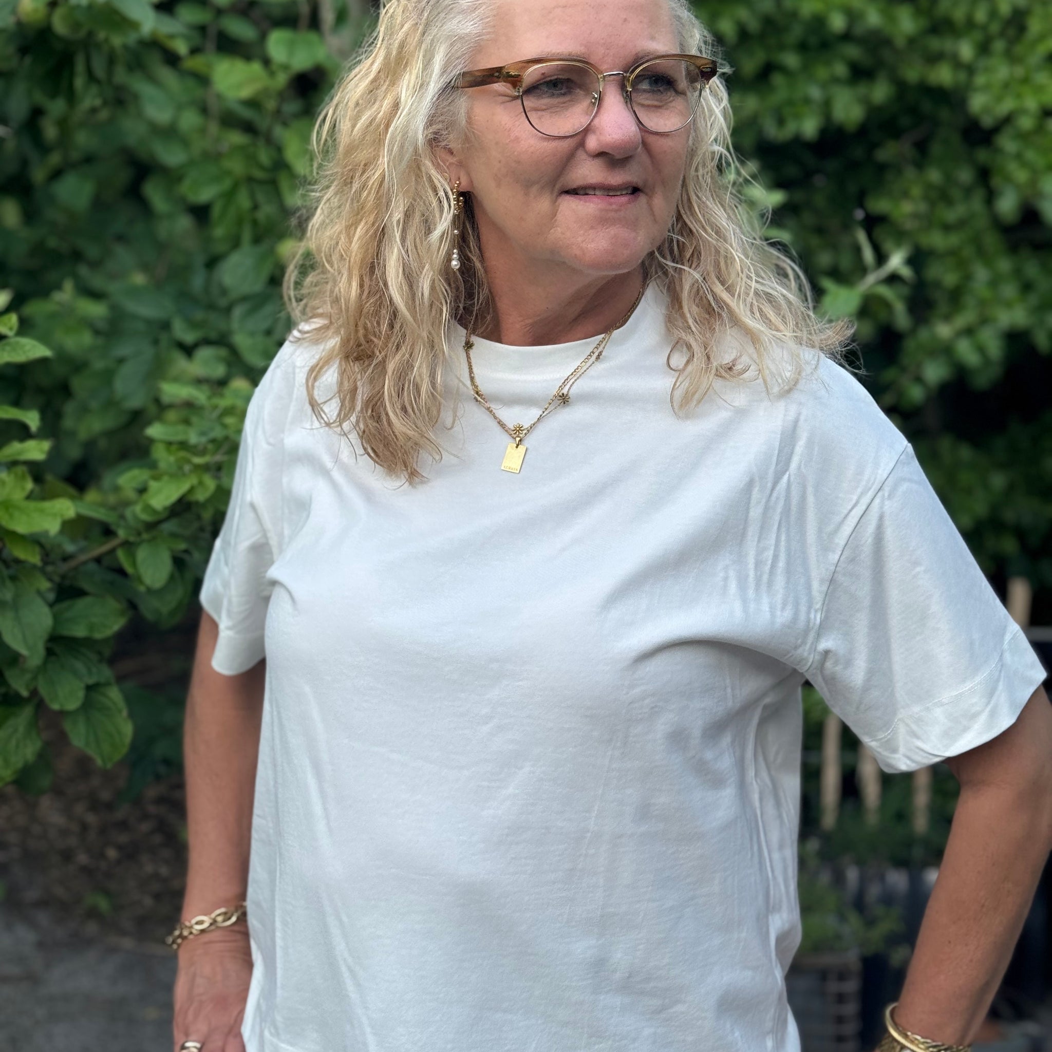 Kaffe Tomina T-shirt - Chalk