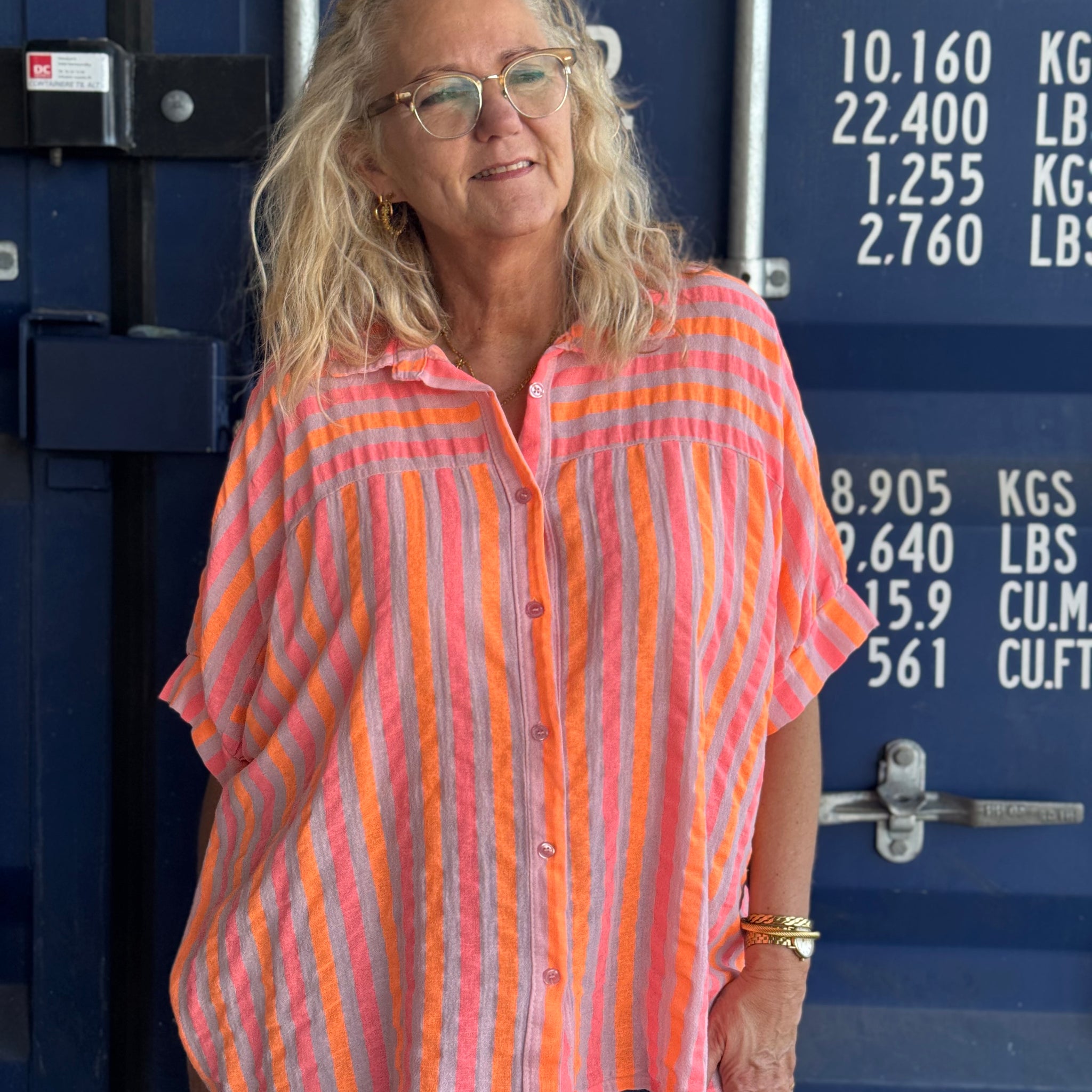 Marta du château Virginia Shirt - Fuxia Stripe