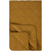 Ib Laursen Quilt - Mustard m/grønne, grå & brune blomsterranker