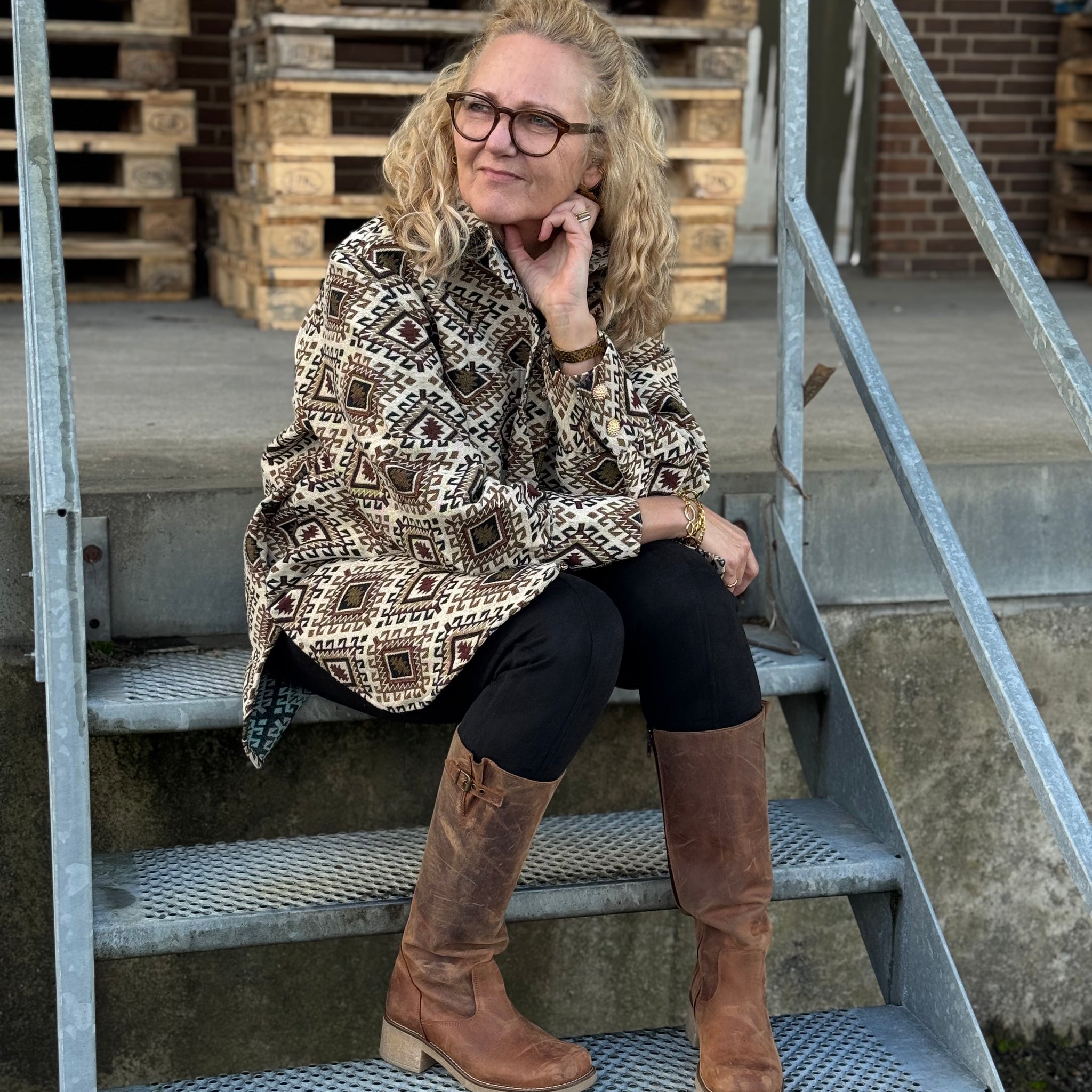 Gaspar Stockholm Jaquard Shirt - Brown