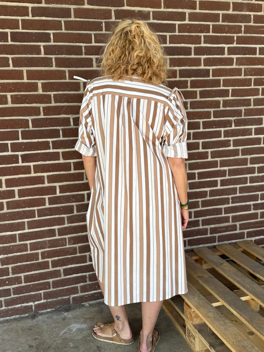 Costa Mani Towel Long Shirt - Combo Stripe