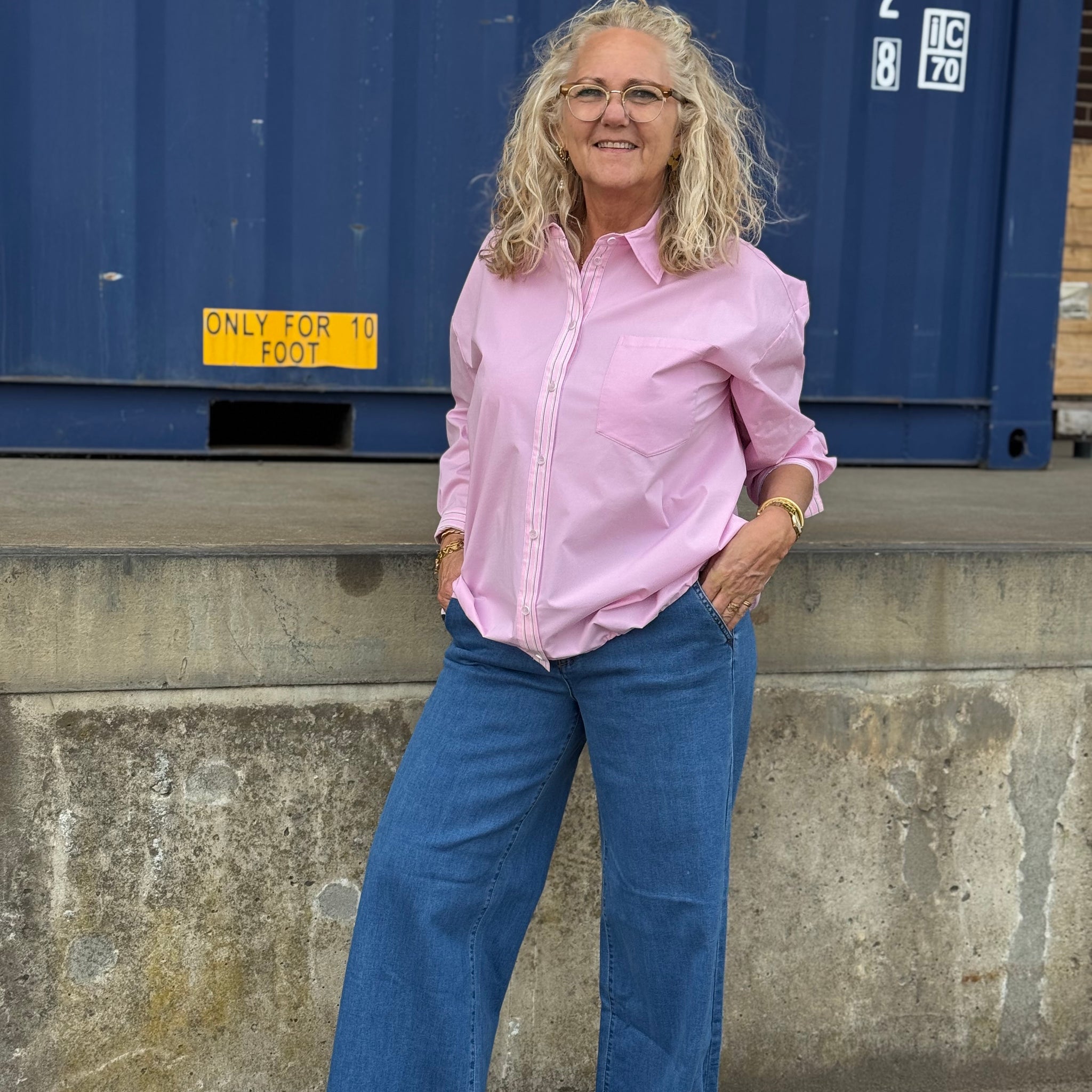 Cream Visti Pant - Indigo Blue Denim