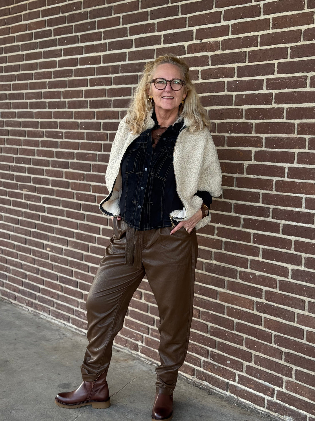 Marta du château Johanna Teddy Vest - Beige Onesize