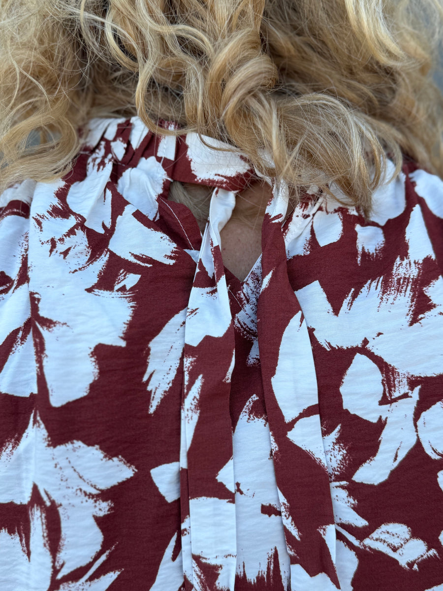 Kaffe Evie Top - Henna Chalk Flower