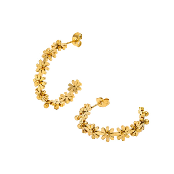 Burst Dot Blomster Øreringe 18k guldbelagt | muun studios | Køb online hos Moster D – Hurtig levering