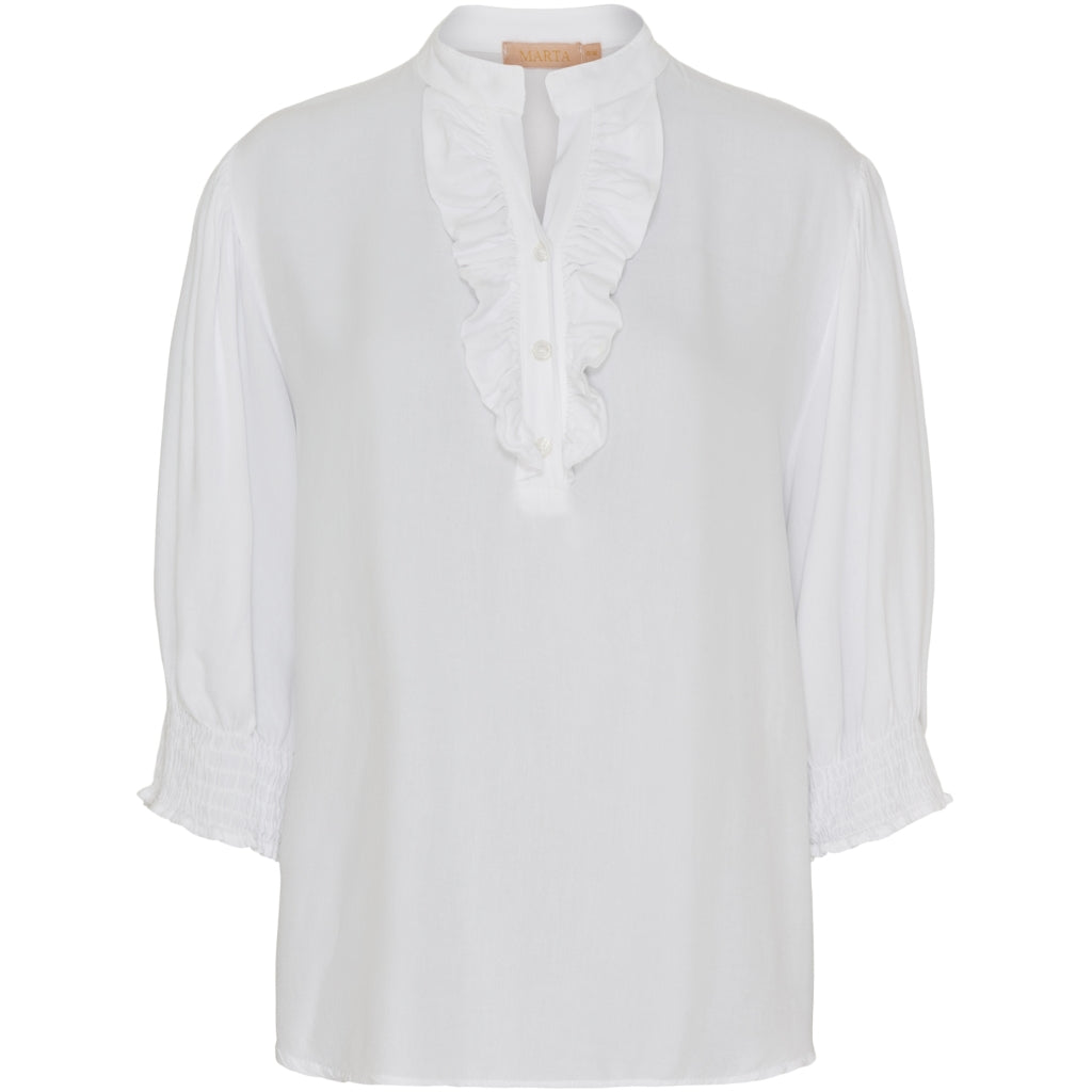 Marta Du Chateau Unnur Topo Bluse - White