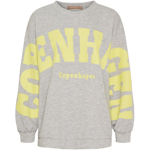 Marta du château Hibiscus Sweatshirt - Grey/Yellow