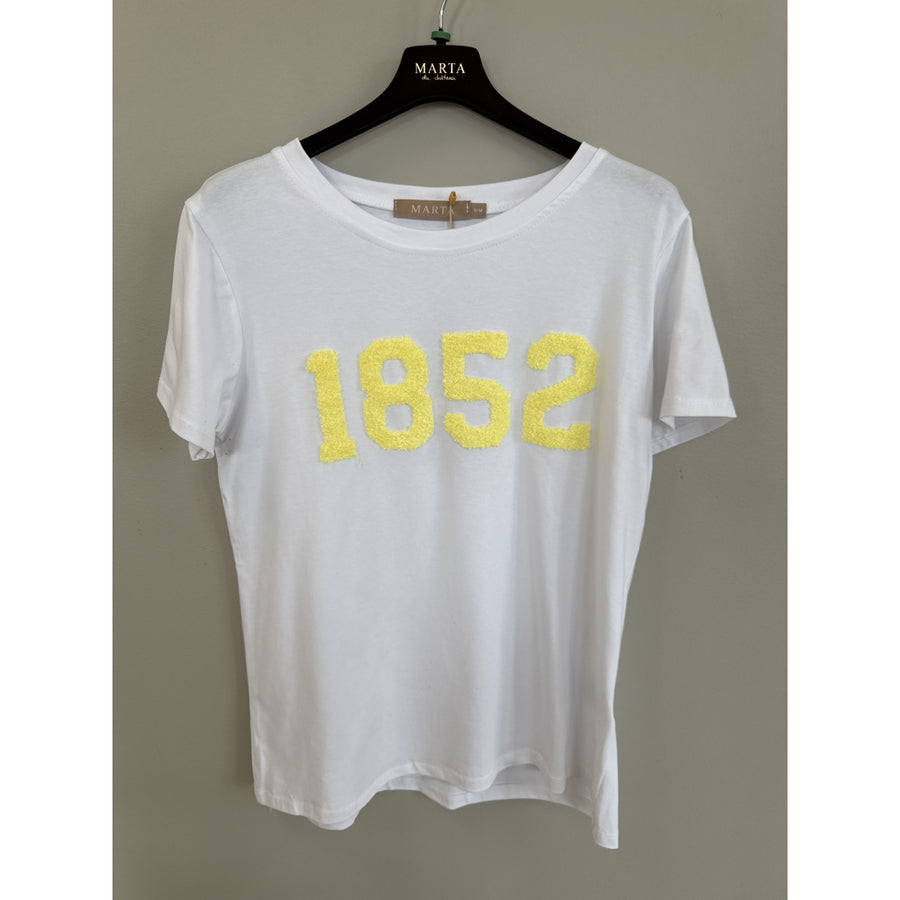Marta du château Alvera Tee - White/Yellow