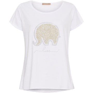 Marta du château Marie T-shirt, White Love Elephant