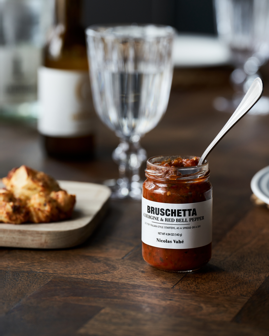Bruschetta, Aubergine & Red Bell Pepper | Nicolas Vahe | Køb online hos Moster D – Hurtig levering