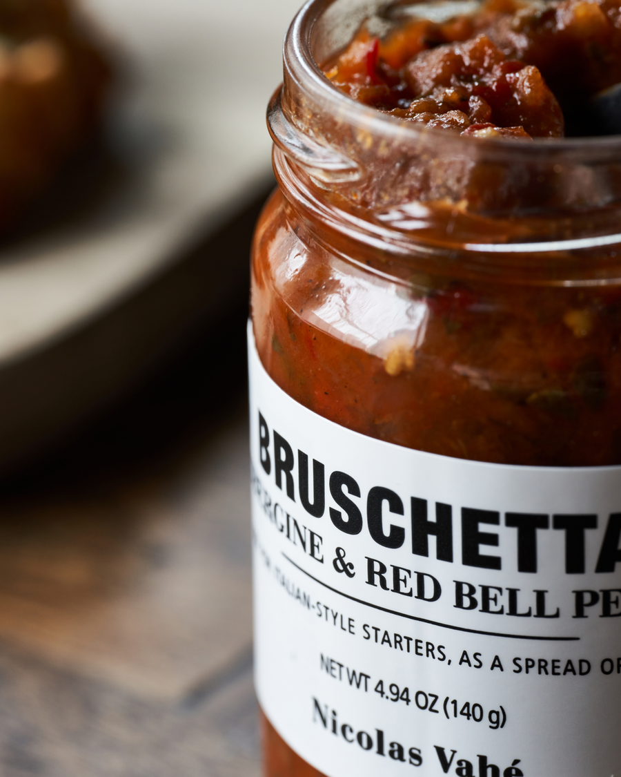 Bruschetta, Aubergine & Red Bell Pepper | Nicolas Vahe | Køb online hos Moster D – Hurtig levering