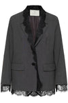 Kaffe Rielle Blazer - Dark Grey Melange