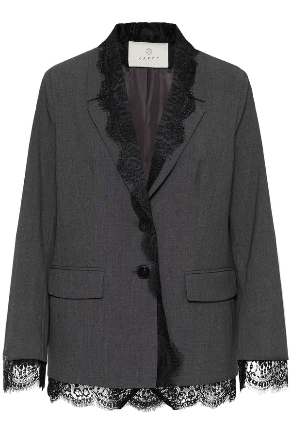 Kaffe Rielle Blazer - Dark Grey Melange